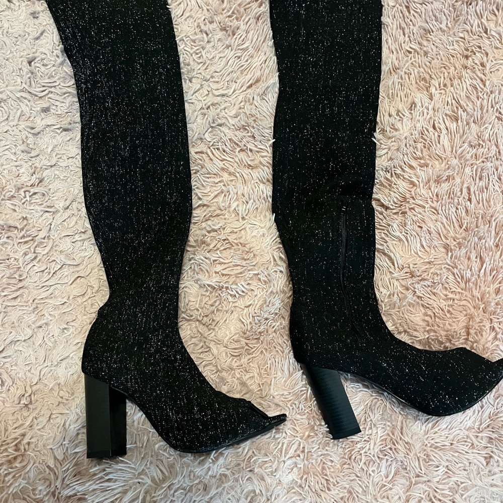 Alba Black Over the Knee Boots